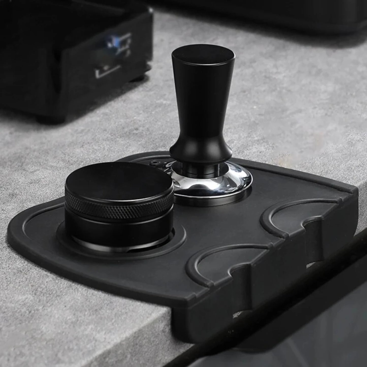 Durable Non-Slip Silicone Espresso Tamping Mat with Anti-Slip Corner Pad – Precision Coffee Tamper Mat for Baristas