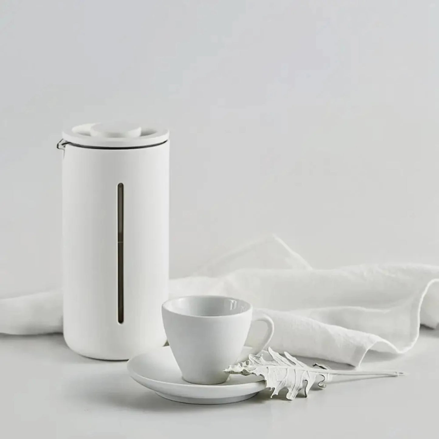 Cafetière à haute densité en acier inoxydable French Press Maker - Thé à thé en verre résistant à la chaleur