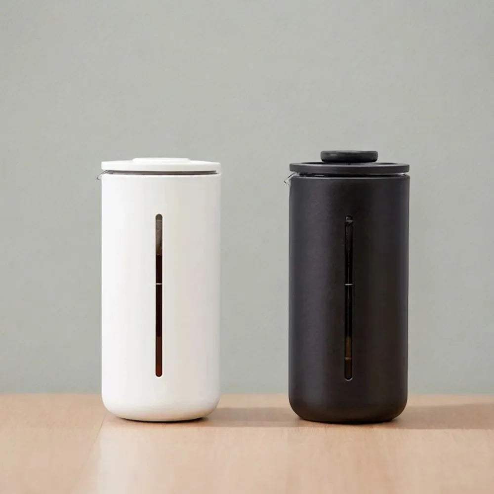 Cafetière à haute densité en acier inoxydable French Press Maker - Thé à thé en verre résistant à la chaleur