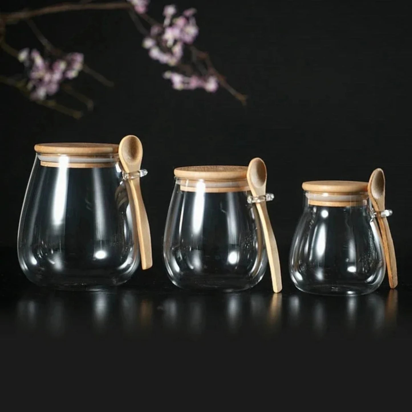 Airtight Hermetic Glass Jar with Lid – Sealed Container for Sugar, Tea, Coffee, and Kitchen Storage