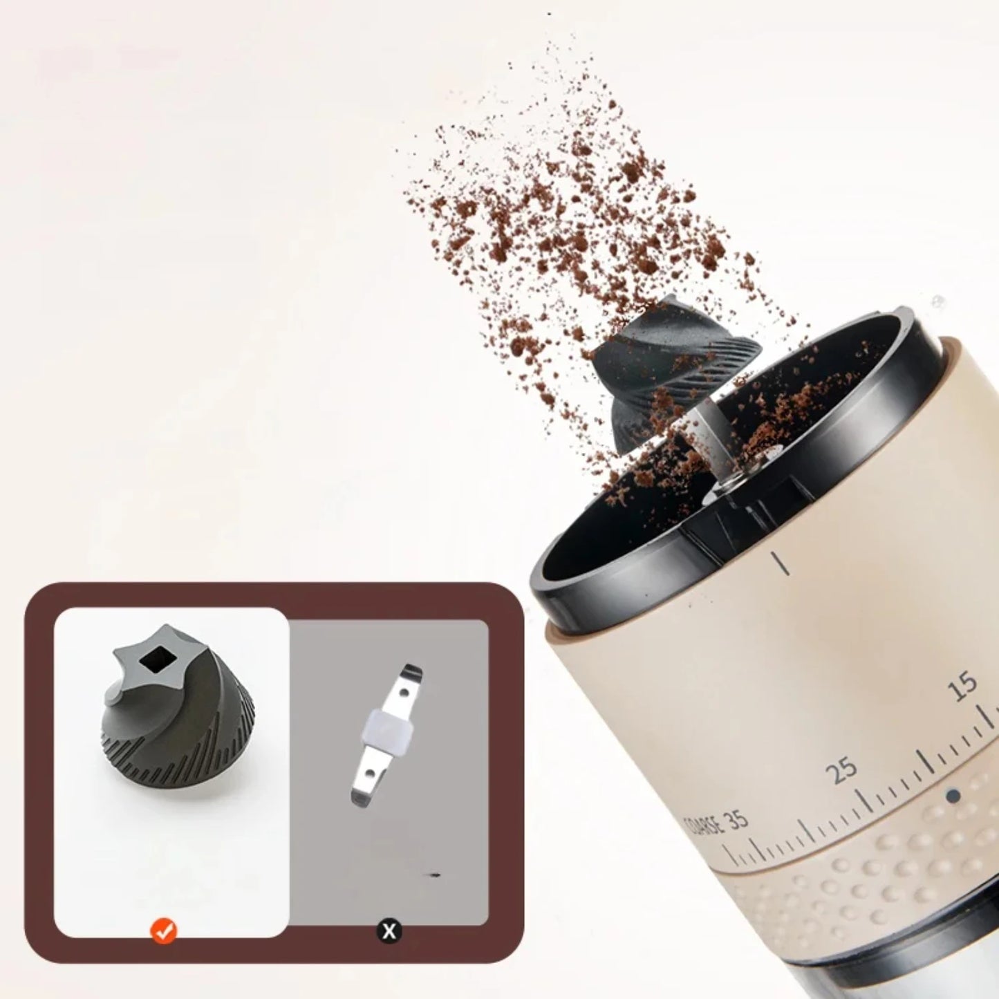 Electric Coffee Bean Grinder – Sleek Household Kitchen Accessory for Freshly Ground Coffee