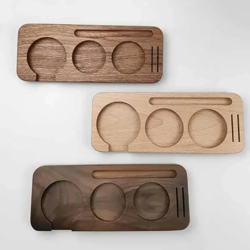 Premium Wooden Base Espresso Accessories Set – Durable Barista Tools for Perfect Espresso Brewing