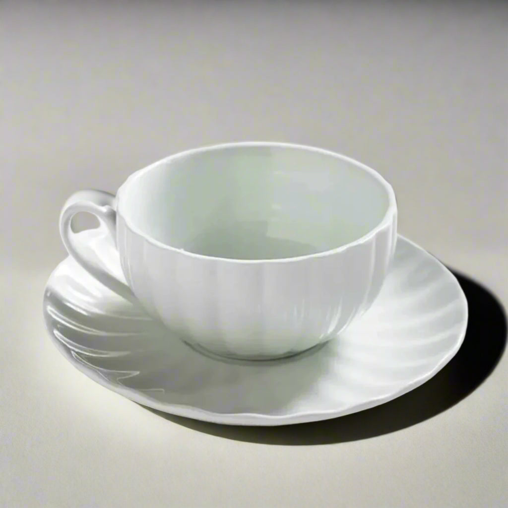 Elegant Floral Ceramic Tea Cup and Saucer Set – Charming Coffee Cup with Saucer Plate