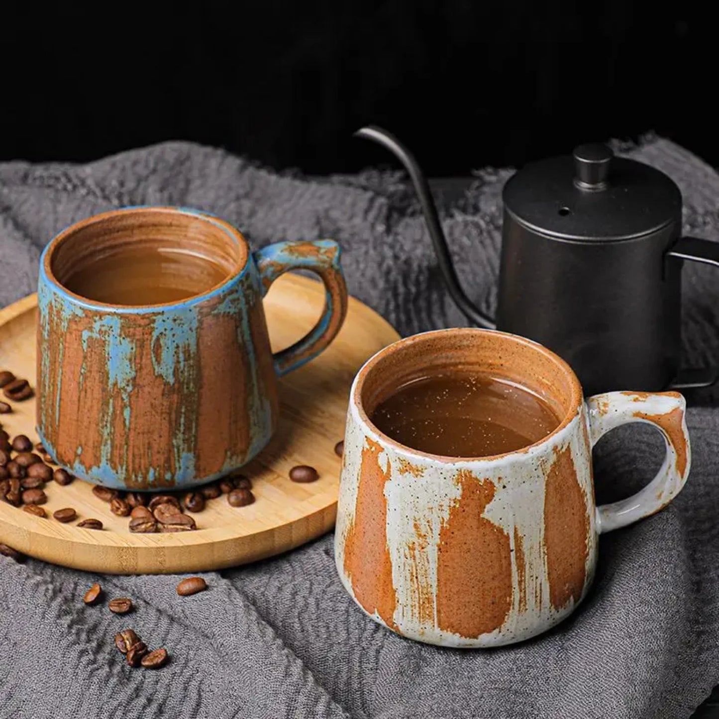 Japanese Style Ceramic Coffee Mug – Exquisite 360ml Handpainted Cup for Home or Office