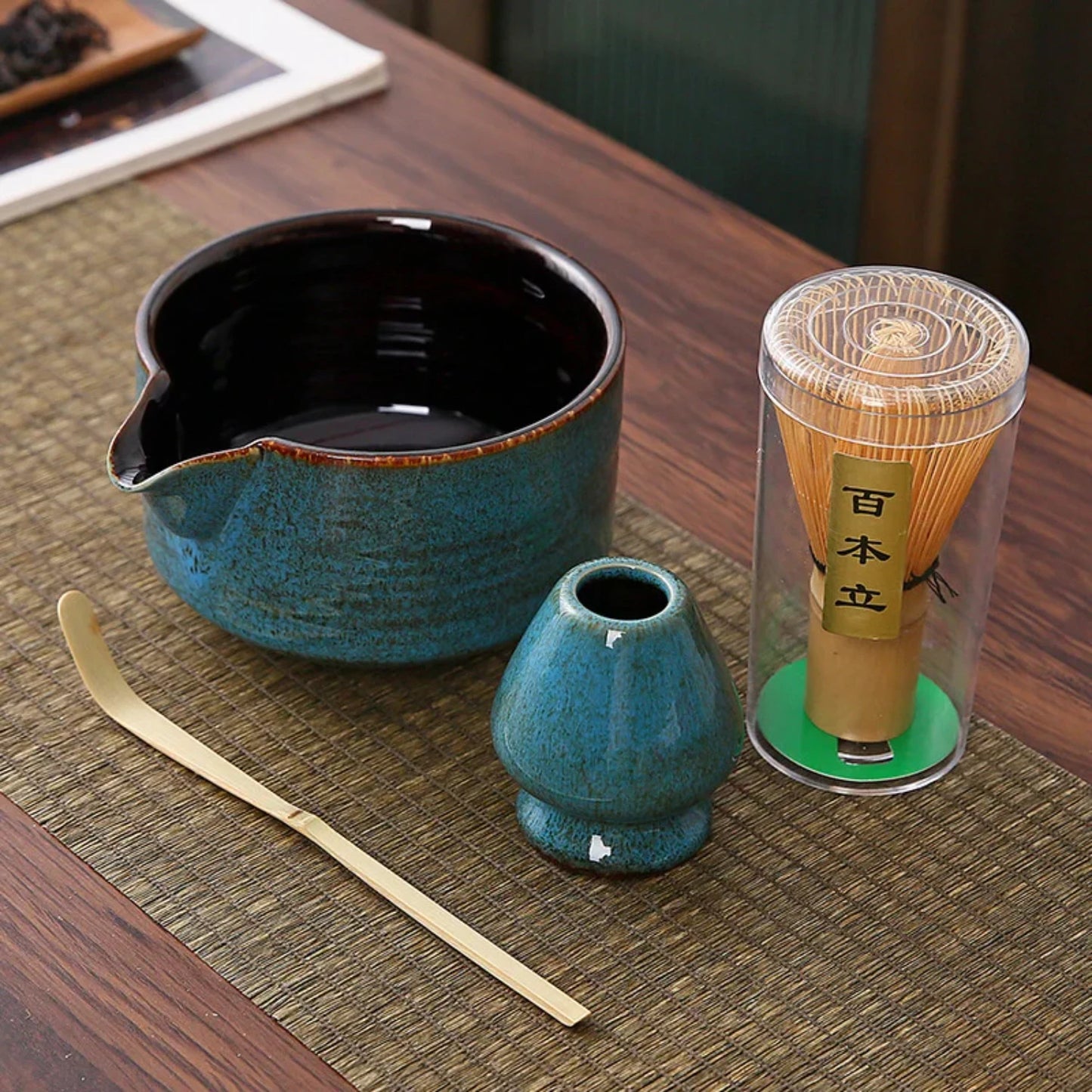 Retro Handmade Matcha Tea Set – Traditional Ceremony Bowls, Whisks, and Scoops – Perfect Gift for Tea Enthusiasts