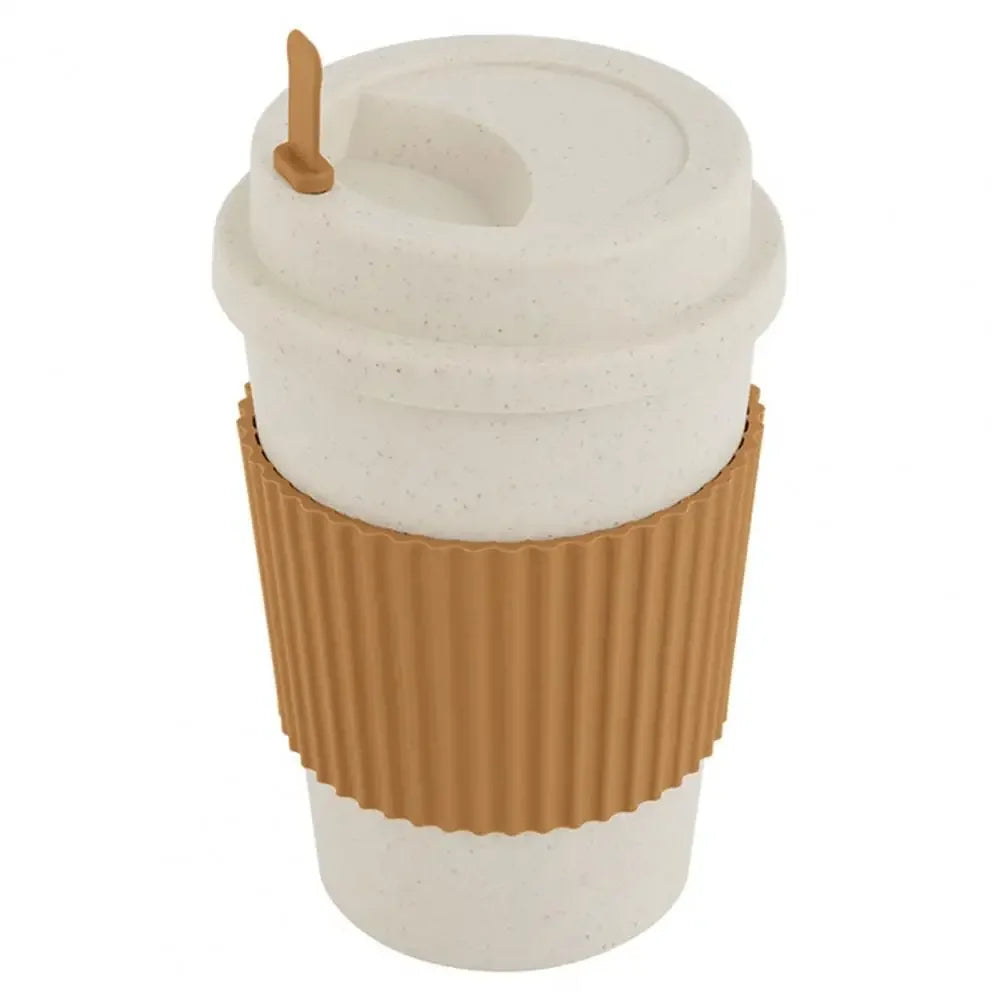 Heat-Resistant Mug with Non-Slip Protective Sleeve – Large Capacity Anti-Scald Coffee and Milk Cup