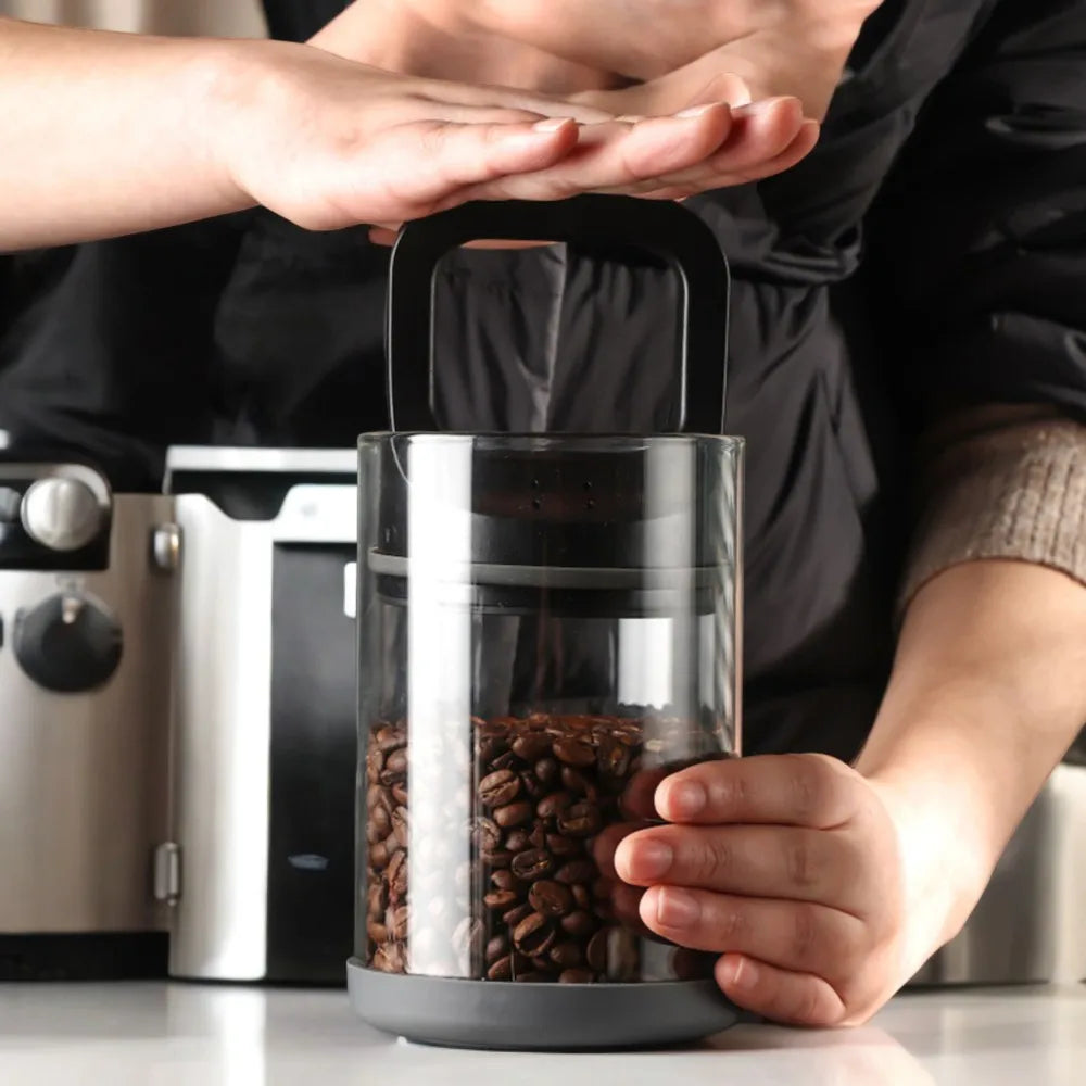 Cartette de verre étanche à l'amitié de qualité supérieure - conserver la fraîcheur ultime et l'arôme pour les grains de café, les grains de nourriture et plus encore
