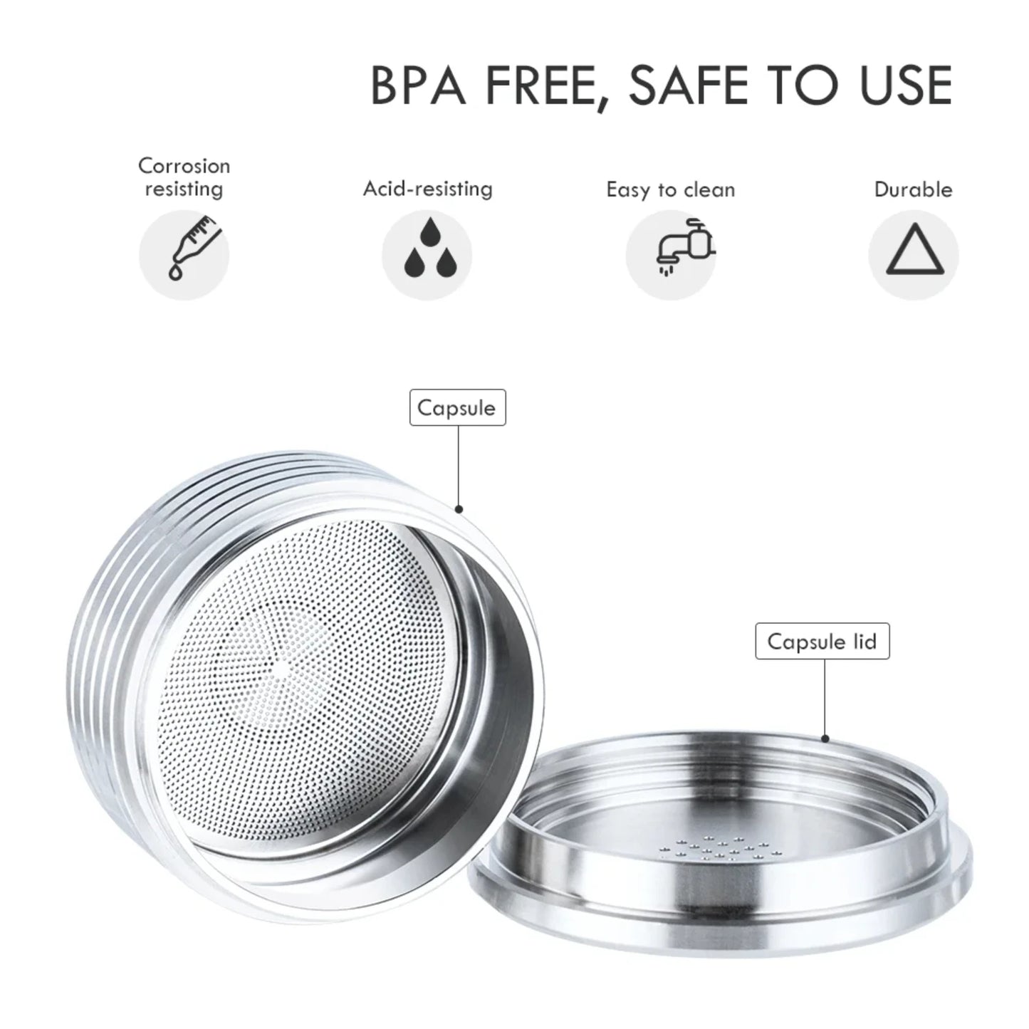 Stainless Steel Refillable Coffee Capsules for Lavazza Point Machines – Premium Reusable Filters