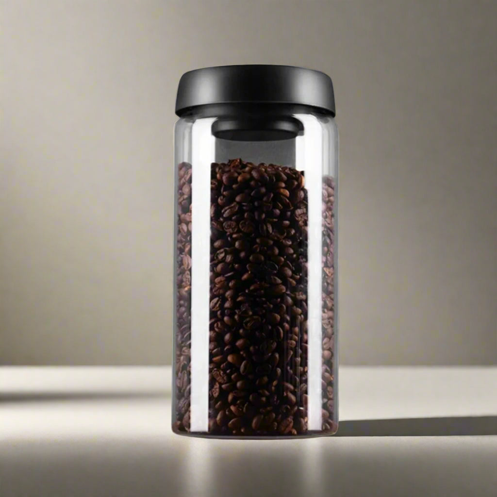 Fresh-Keeping Vacuum-Sealed Glass Jug – Airtight Canister for Coffee Beans, Food Grains, and Candy Storage