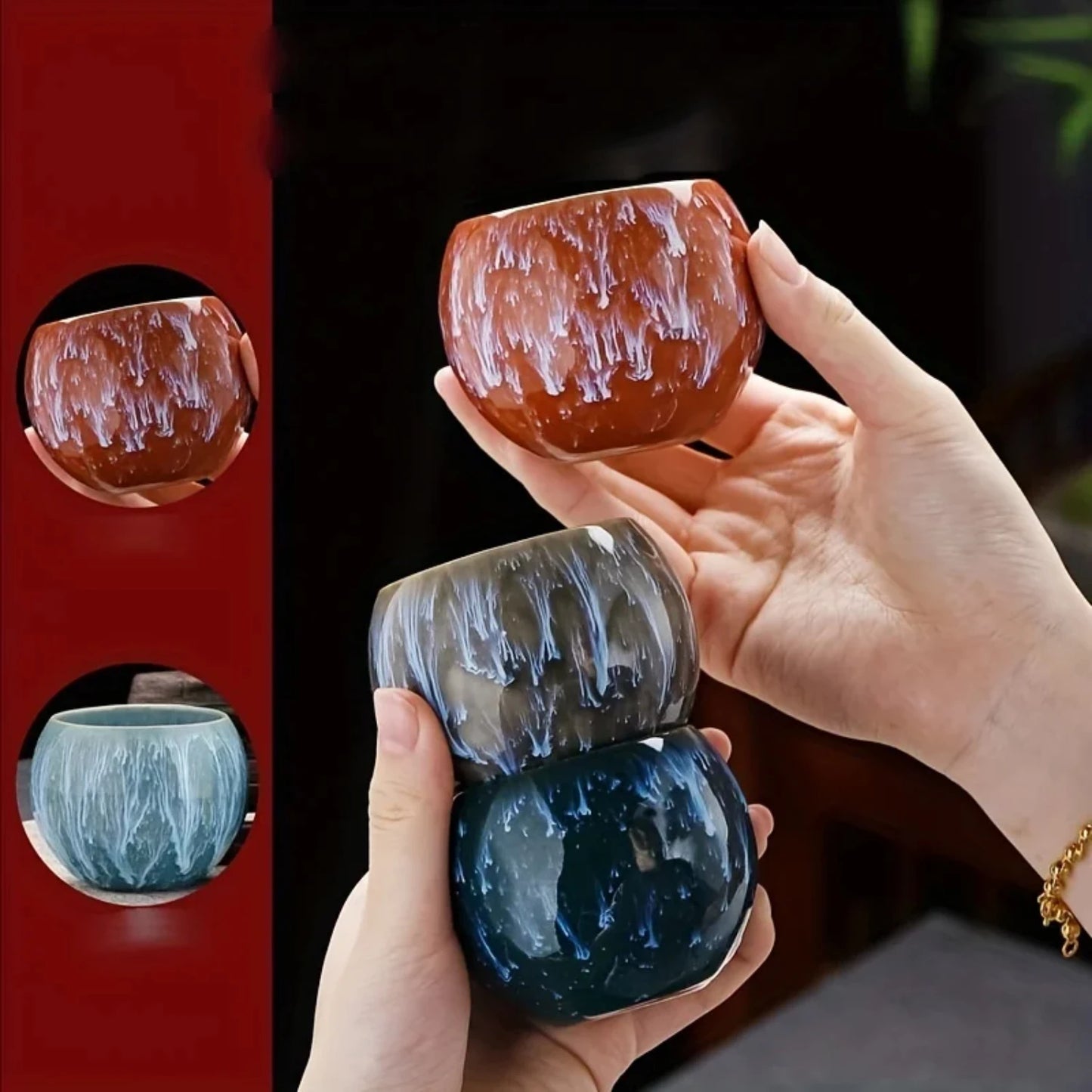5-Piece Chinese Tea Cups Set: Elegant Kung Fu Tea Cups for All Seasons