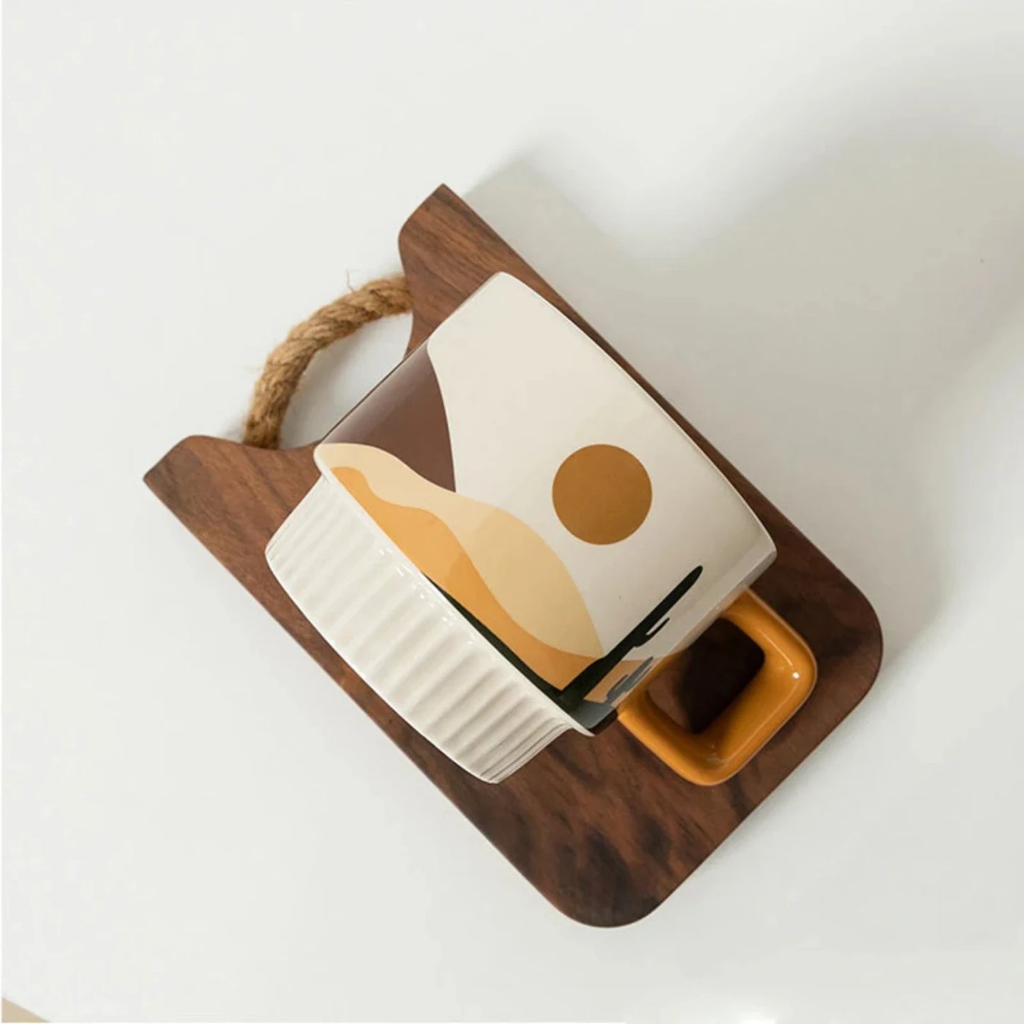 Vintage Retro Ceramic Morandi Coffee Cup: Unique Handcrafted Espresso Mug