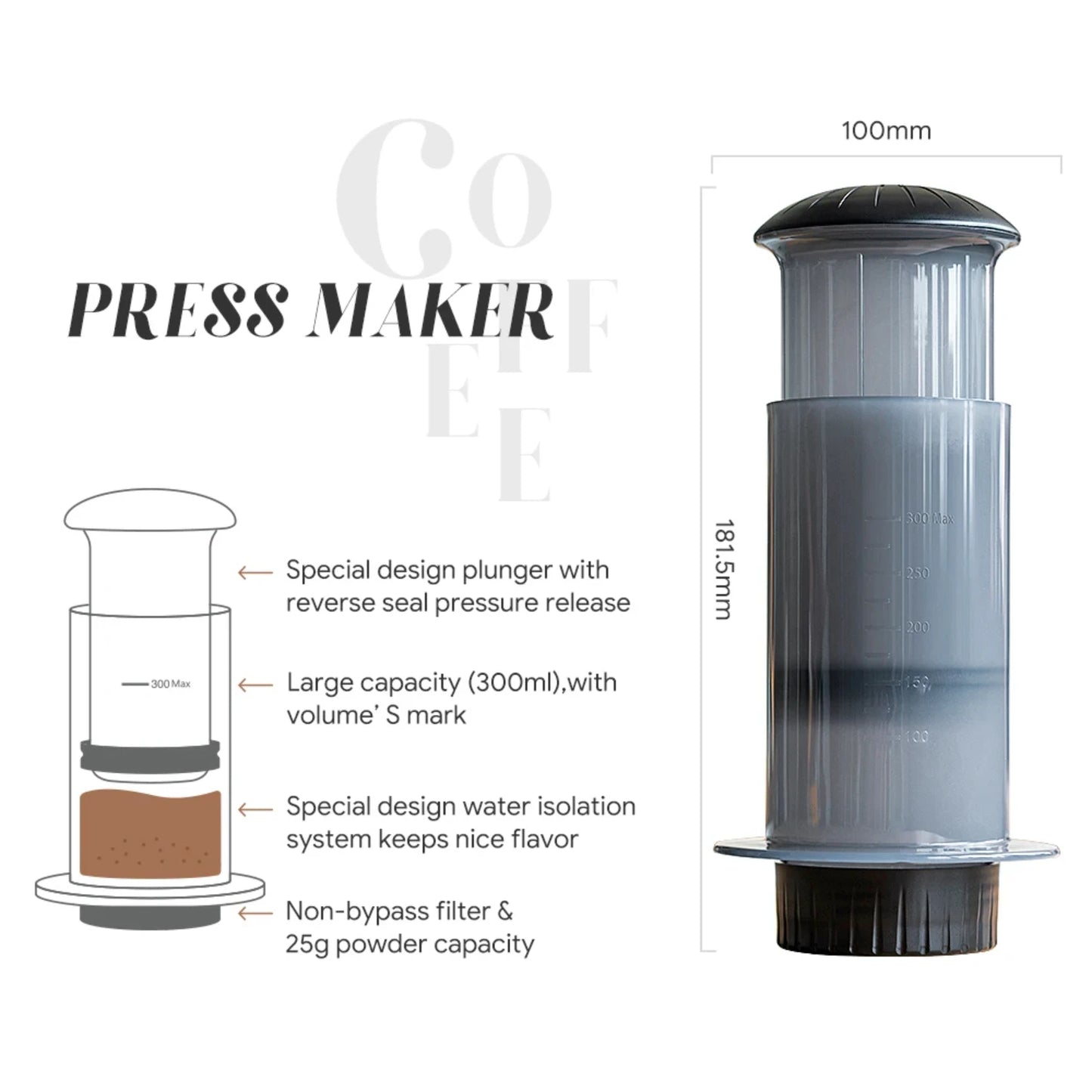 Portable French Press Espresso Maker – Travel-Friendly and Convenient