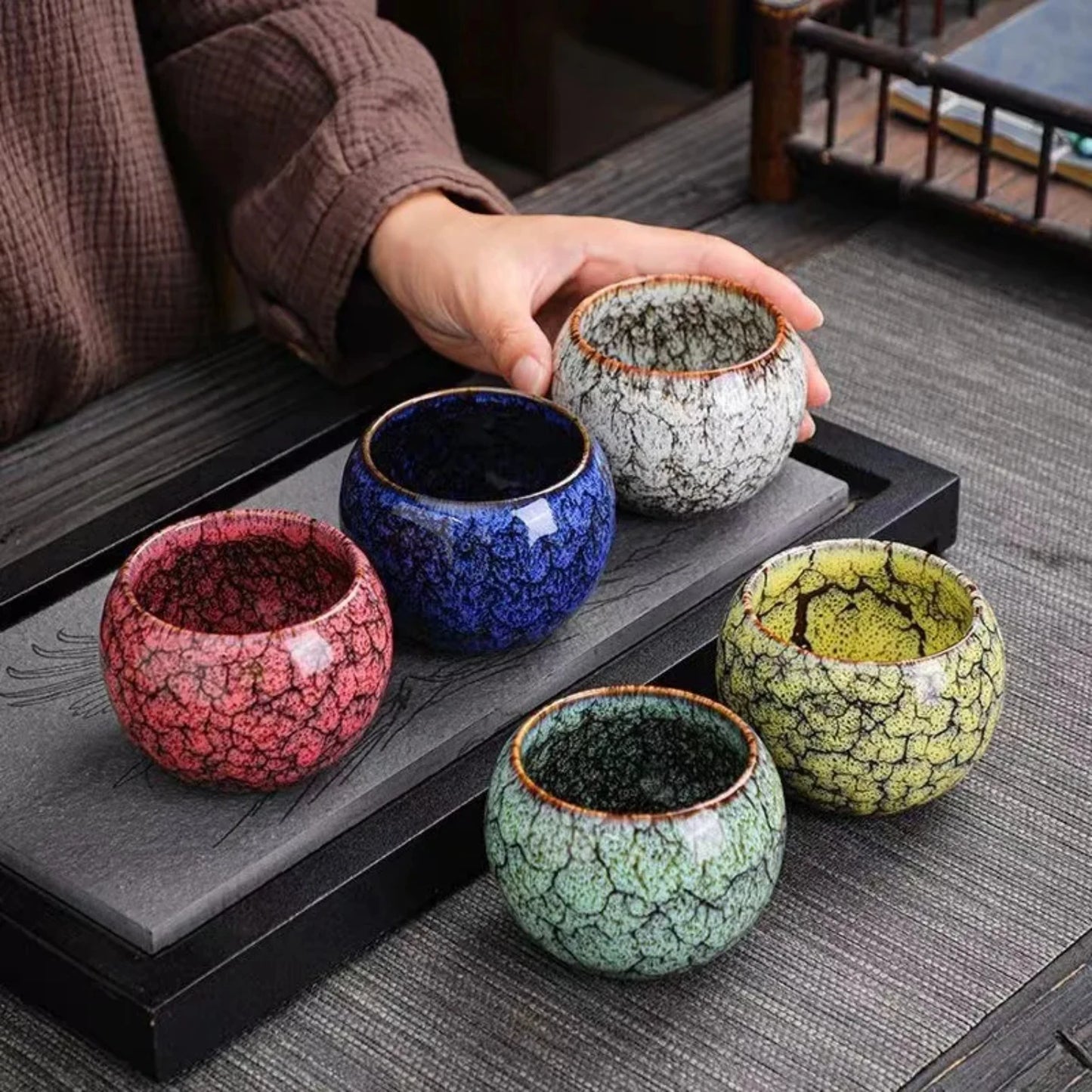 5-Piece Chinese Tea Cups Set: Elegant Kung Fu Tea Cups for All Seasons