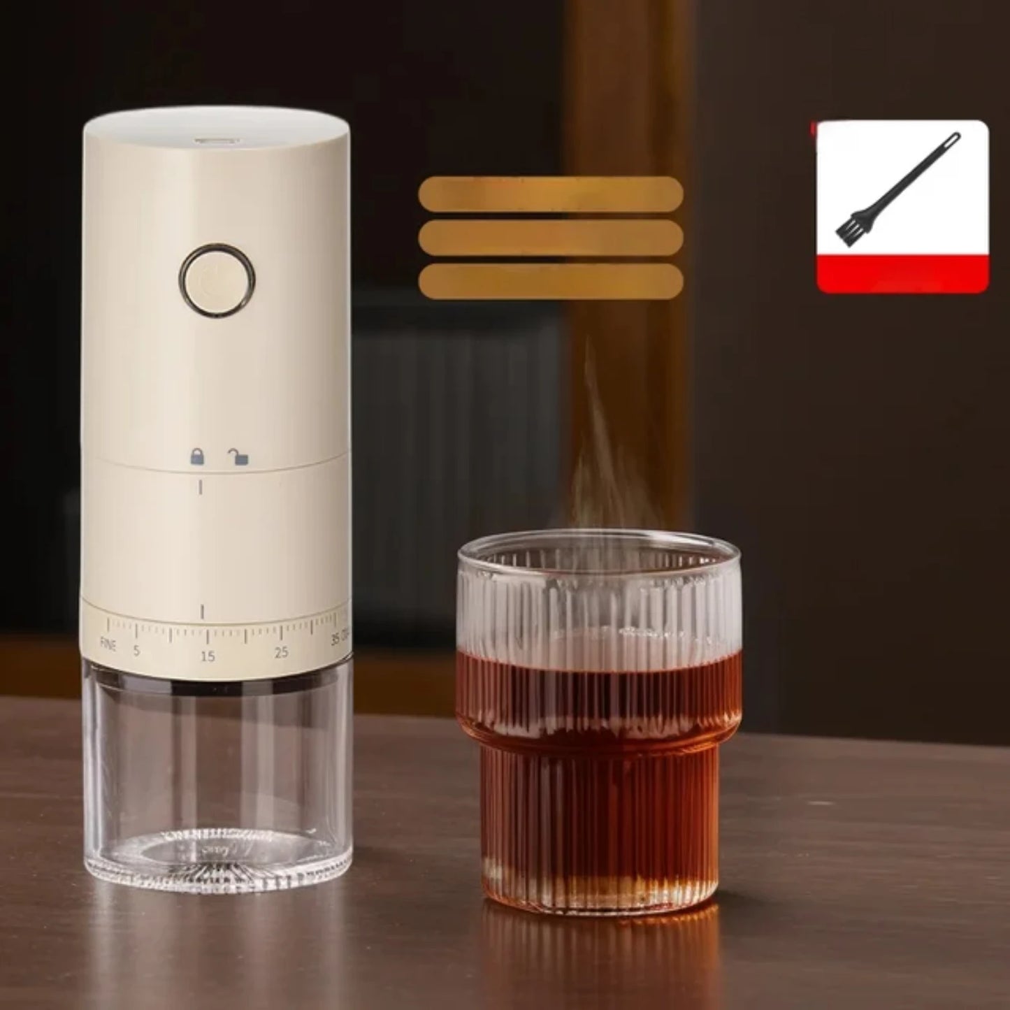 Electric Coffee Bean Grinder – Sleek Household Kitchen Accessory for Freshly Ground Coffee