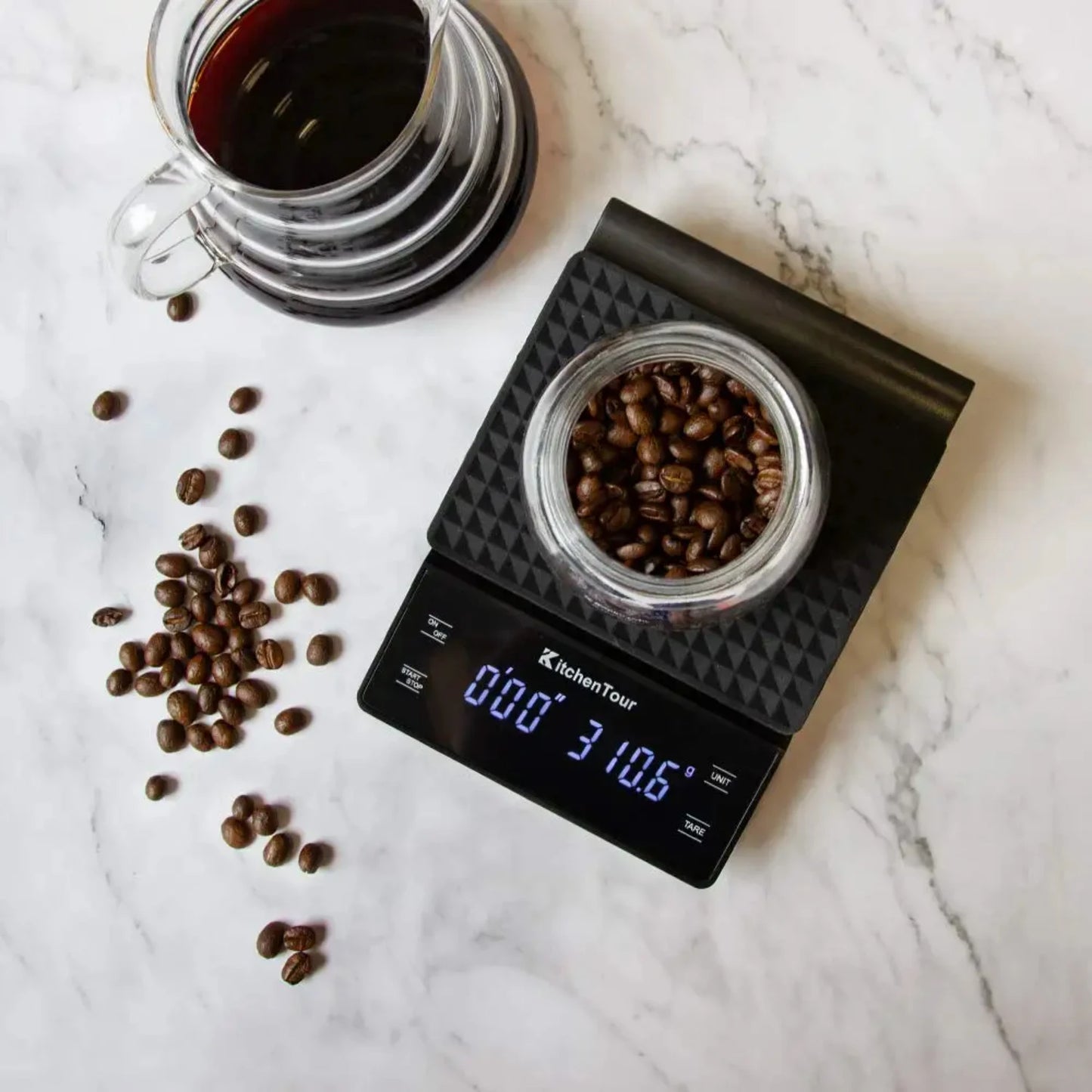 Multifunctional Digital Coffee Scale with Timer – High-Precision LCD Display for Pour Over, Drip, and Espresso Brewing