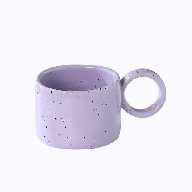 Ergonomic Customizable 300ml Ceramic Coffee Mug – Perfect for Coffee Enthusiasts and Sharing Breaks
