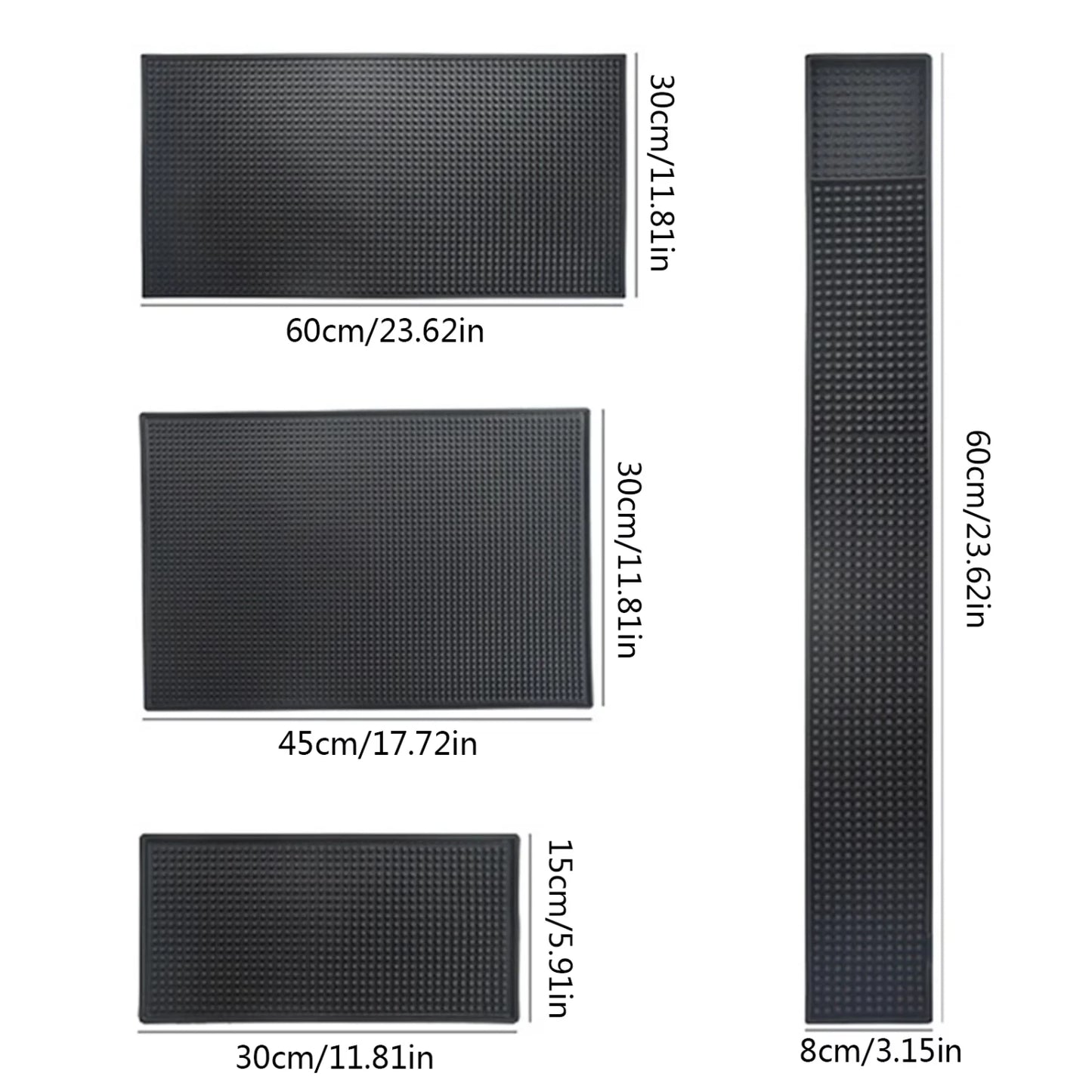 Anti-Slip PVC Coffee and Bar Mat – Waterproof, Heat-Resistant Drain Mat for Baristas and Bartenders