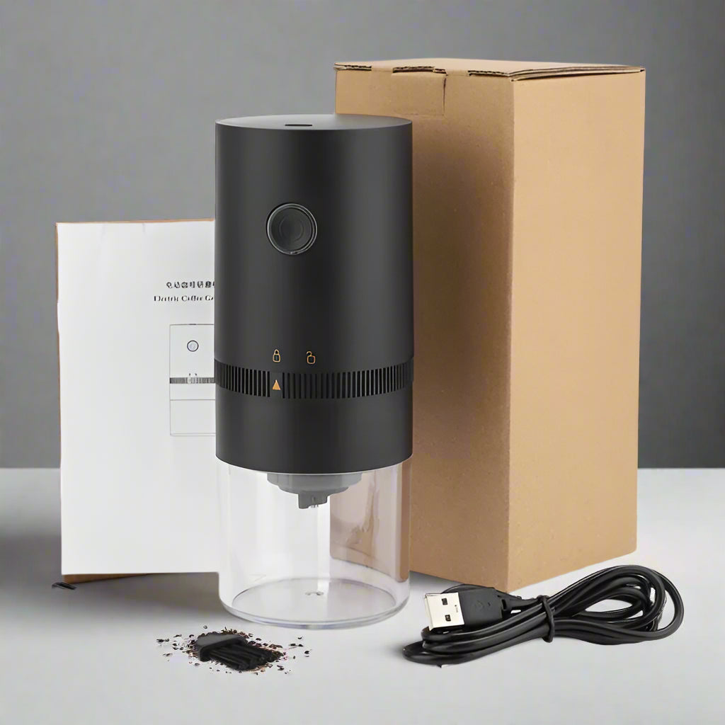 Electric Coffee Grinder Machine – USB Rechargeable, Professional Conical Burr Mill for Precise Bean Grinding