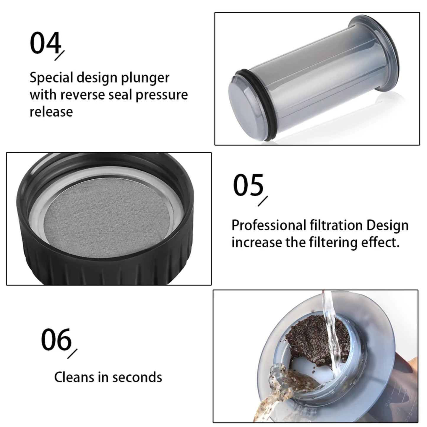 Portable French Press Espresso Maker – Travel-Friendly and Convenient