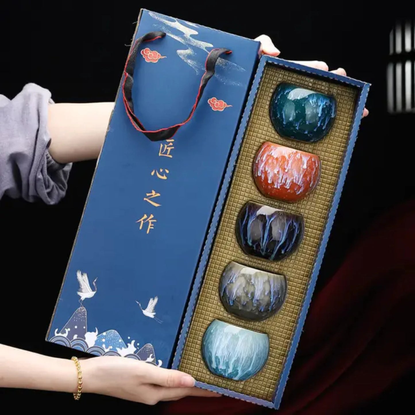 5-Piece Chinese Tea Cups Set: Elegant Kung Fu Tea Cups for All Seasons
