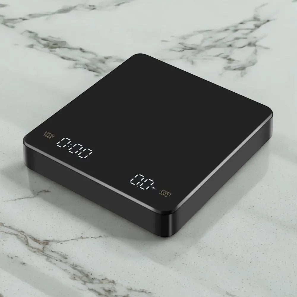 High Precision USB Digital Coffee Scale with Timer and LED Display – Ultra-Accurate 0.1g Measurement for Espresso and Kitchen Use