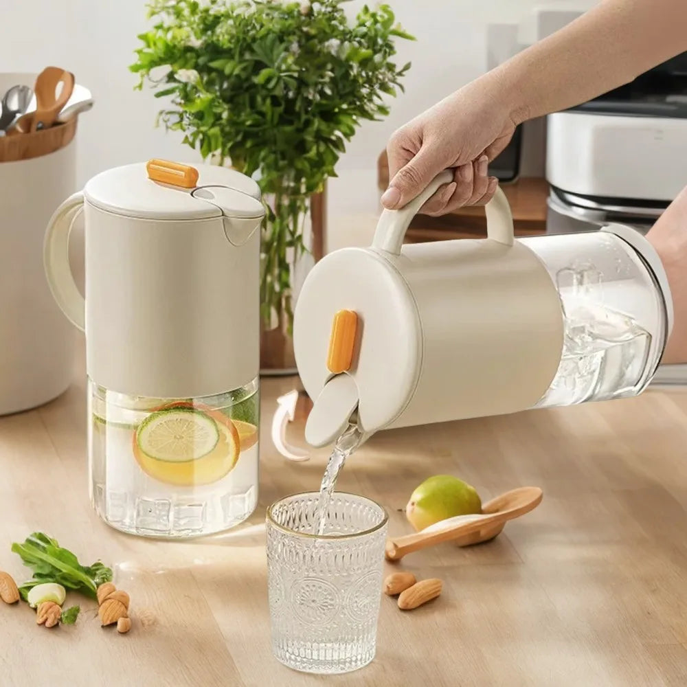PORTE PORTABLE PORTAGE D'EAU DE VERRE TRANSPARENT AVEC HANDE - Cuisine élégante essentielle pour le café et le thé