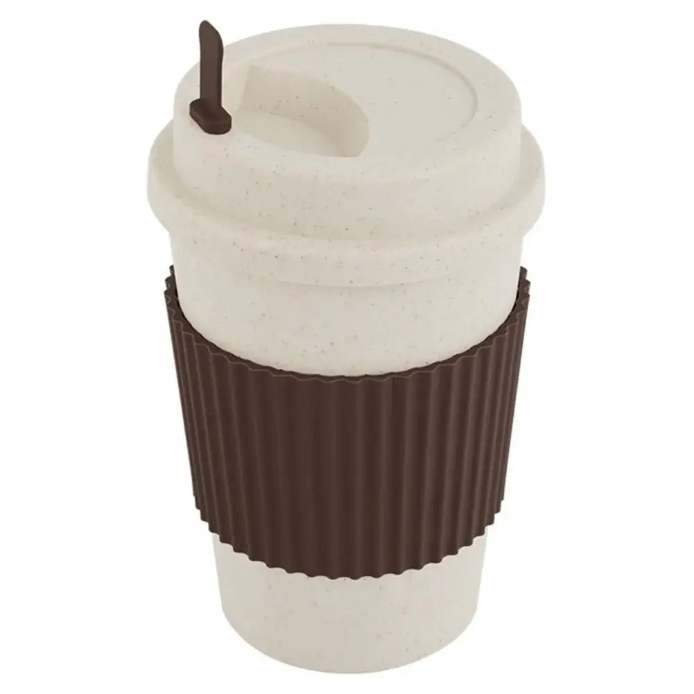 Heat-Resistant Mug with Non-Slip Protective Sleeve – Large Capacity Anti-Scald Coffee and Milk Cup
