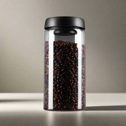 Fresh-Keeping Vacuum-Sealed Glass Jug – Airtight Canister for Coffee Beans, Food Grains, and Candy Storage
