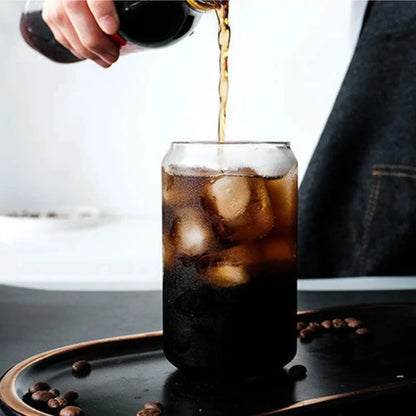 Transparent and Creative Glass Drink Cup for Shaping Tea, Juice, Milk, Coffee, and Wine - Perfect for Your Daily Beverage Needs