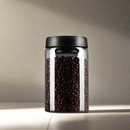 Fresh-Keeping Vacuum-Sealed Glass Jug – Airtight Canister for Coffee Beans, Food Grains, and Candy Storage